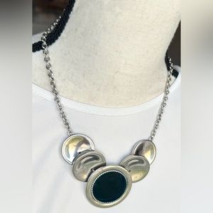 NY necklace black/silver tone jewelry